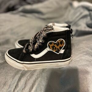 Girls Vans Size 13 Heart Cheetah print